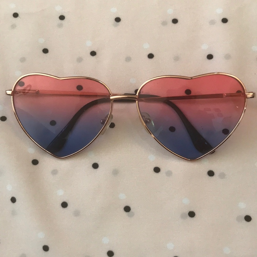 Heart Shaped pink and purple Ombré sunglasses